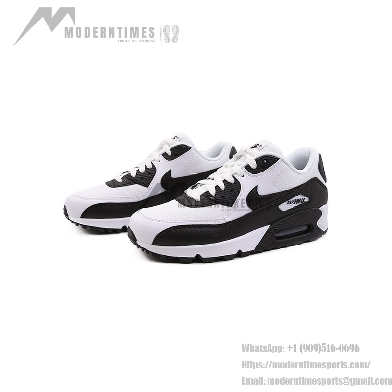 Nike Air Max 90 - クラシックなホワイト&ブラックデザイン Nike Air Max 90 325213-139 - ホワイト&ブラックの2トーンスニーカー