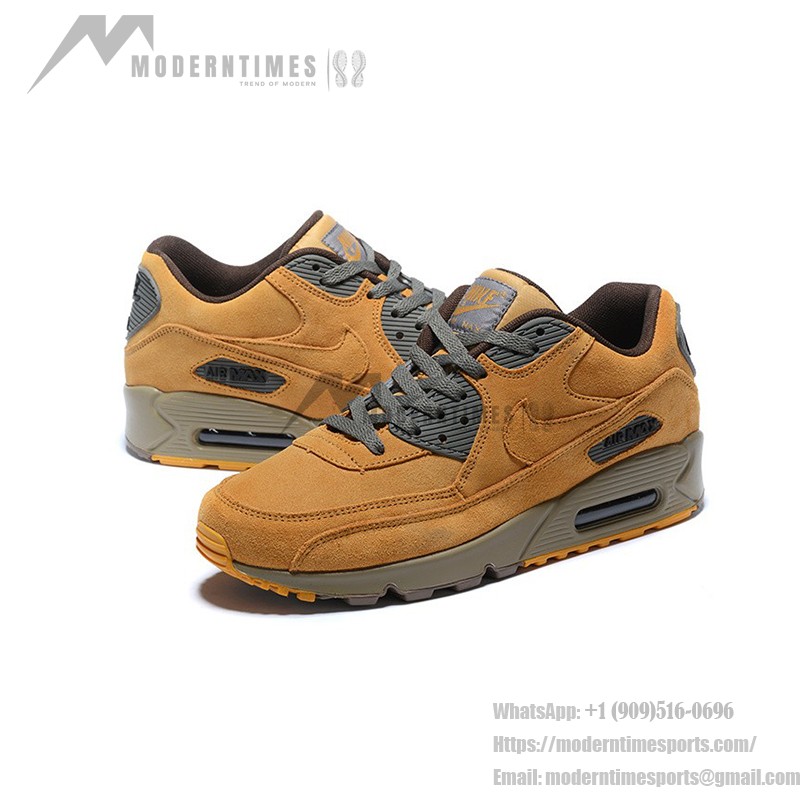 Nike Air Max 90 683282-700 - タイムレスデザインと快適性 Nike Air Max 90 683282-700 - プレミアムウィートスエードとオリーブアクセント