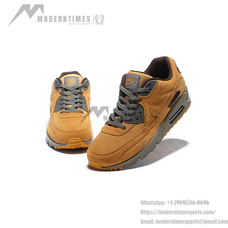 Nike Air Max 90 683282-700 - タイムレスデザインと快適性 Nike Air Max 90 683282-700 - プレミアムウィートスエードとオリーブアクセント