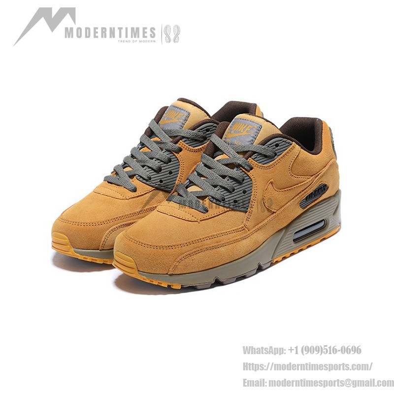 Nike Air Max 90 683282-700 - タイムレスデザインと快適性 Nike Air Max 90 683282-700 - プレミアムウィートスエードとオリーブアクセント