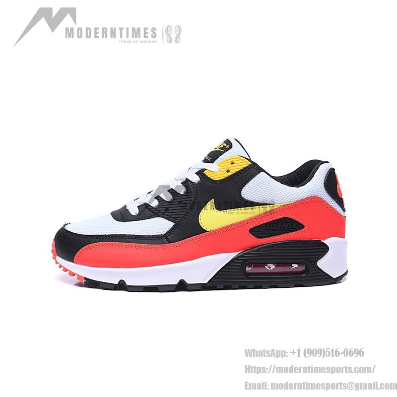 Nike Air Max 90 AJ1285-109 - 大胆なスタイルと究極の快適性 Nike Air Max 90 AJ1285-109 - ホワイト、ブラック、レッド、イエローのアクセント