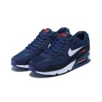Nike Air Max 90 AJ1285-403 - アイコニックなデザインと快適性 Nike Air Max 90 AJ1285-403 - ディープネイビーとホワイトスウッシュ&レッドアクセント