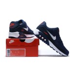 Nike Air Max 90 AJ1285-403 - アイコニックなデザインと快適性 Nike Air Max 90 AJ1285-403 - ディープネイビーとホワイトスウッシュ&レッドアクセント
