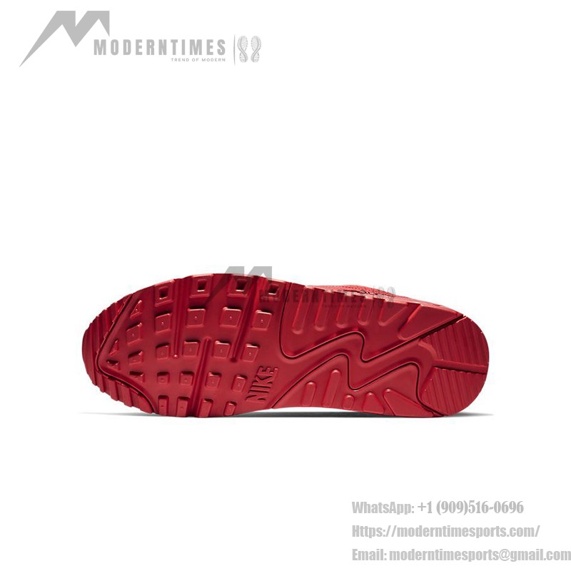 テクスチャ仕上げのNike Air Max 90 AJ1285-602 オールレッドデザイン Nike Air Max 90 AJ1285-602 テクスチャ仕上げのオールレッドスニーカー
