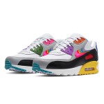 Nike Air Max 90 BETRUE CJ5482-100 - レインボーアクセントでスタイルを称える Nike Air Max 90 BETRUE CJ5482-100 - レインボーアクセントとMax Airクッショニングが際立つスニーカー