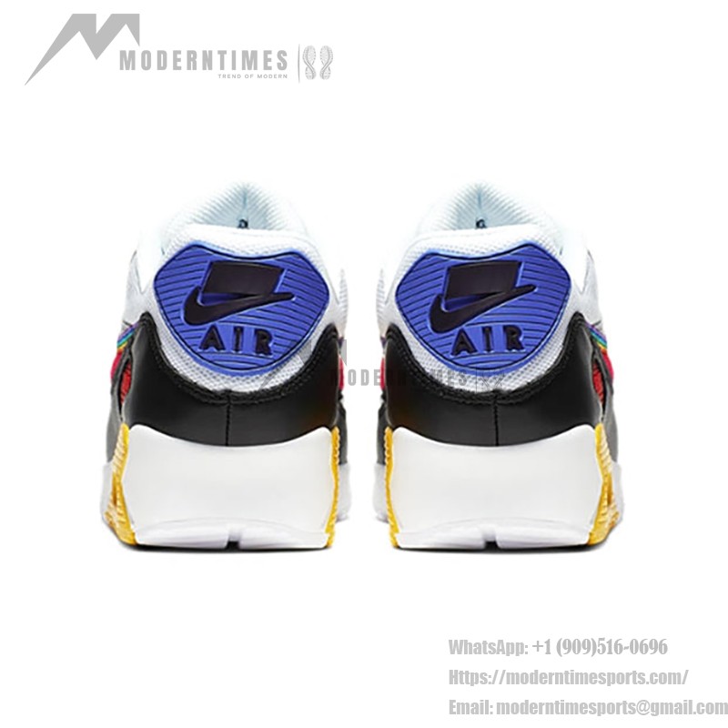 Nike Air Max 90 BETRUE CJ5482-100 - レインボーアクセントでスタイルを称える Nike Air Max 90 BETRUE CJ5482-100 - レインボーアクセントとMax Airクッショニングが際立つスニーカー