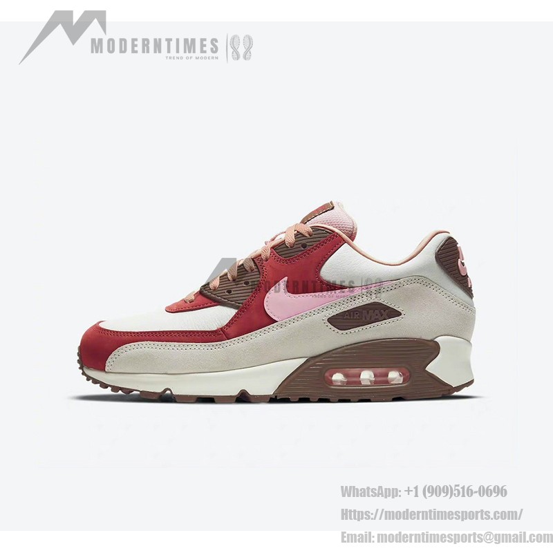 Nike Air Max 90 CU1816-100 - レトロな「ベーコン」エディションスニーカー Nike Air Max 90 CU1816-100 ベーコン エディション スニーカー(クリーム、レッド、ピンク)