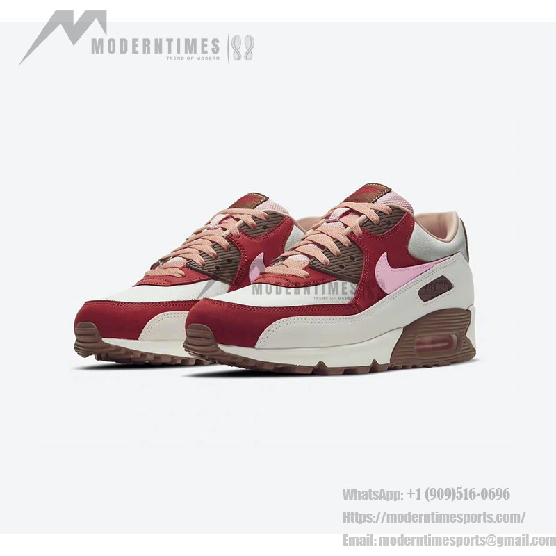 Nike Air Max 90 CU1816-100 - レトロな「ベーコン」エディションスニーカー Nike Air Max 90 CU1816-100 ベーコン エディション スニーカー(クリーム、レッド、ピンク)