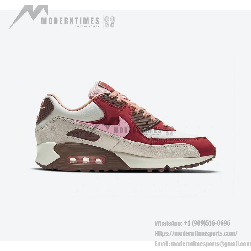 Nike Air Max 90 CU1816-100 - レトロな「ベーコン」エディションスニーカー Nike Air Max 90 CU1816-100 ベーコン エディション スニーカー(クリーム、レッド、ピンク)