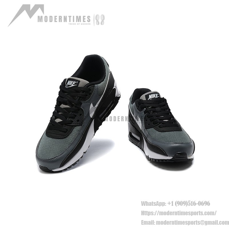 Nike Air Max 90 CN8490-002 - スタイリッシュなブラック&グレーのスニーカー Nike Air Max 90 CN8490-002 - ホワイトスウッシュが特徴のブラック&グレースニーカー