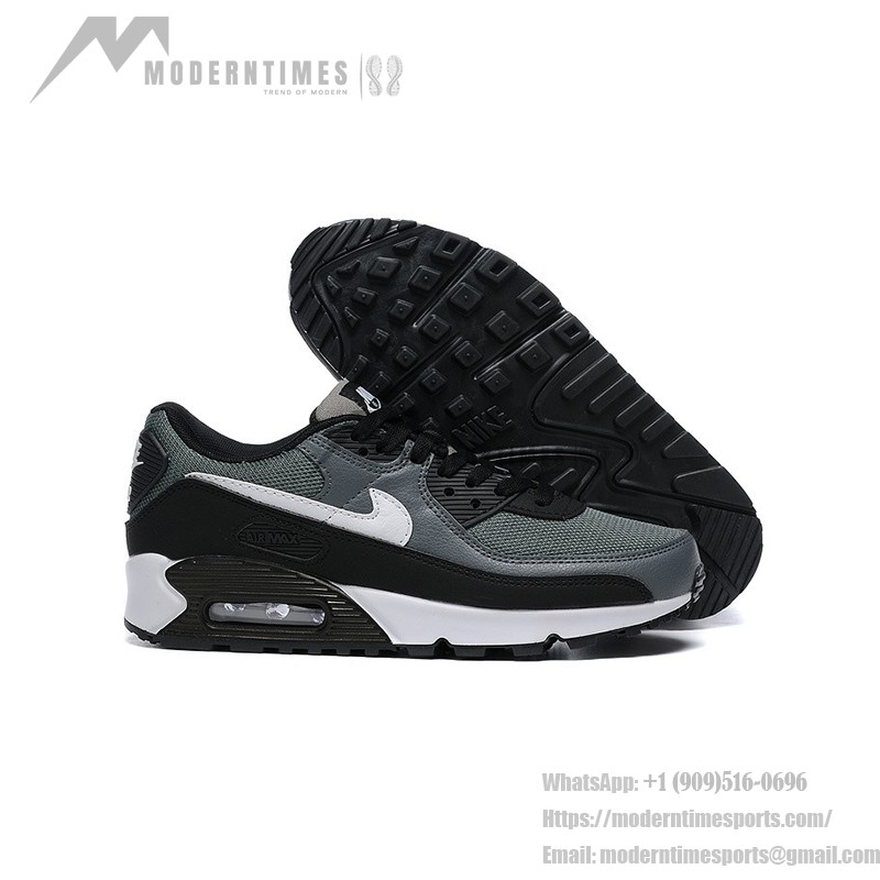 Nike Air Max 90 CN8490-002 - スタイリッシュなブラック&グレーのスニーカー Nike Air Max 90 CN8490-002 - ホワイトスウッシュが特徴のブラック&グレースニーカー