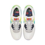 Nike Air Max 90 DA5562-001 - 魅力的なティールとネオングリーンのアクセント付きグレースニーカー Nike Air Max 90 DA5562-001 - グレーのスニーカー、ティール、ネオングリーン、レッドアクセント、スタイリッシュなデザインと快適さ