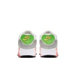 Nike Air Max 90 DA5562-001 - 魅力的なティールとネオングリーンのアクセント付きグレースニーカー Nike Air Max 90 DA5562-001 - グレーのスニーカー、ティール、ネオングリーン、レッドアクセント、スタイリッシュなデザインと快適さ