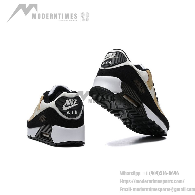 Nike Air Max 90 DE3522-001 - スタイリッシュなベージュ、ブラック、ホワイトスニーカー Nike Air Max 90 DE3522-001 - Air Maxクッション搭載のベージュ、ブラック、ホワイトスニーカー