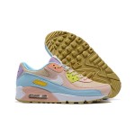 ナイキ エア マックス 90 DJ9997-100 - 鮮やかなパステル マルチカラー スニーカー ナイキ エア マックス 90「パステル マルチカラー」- ベージュ スニーカー、ブルー、ピンク、イエローのアクセント