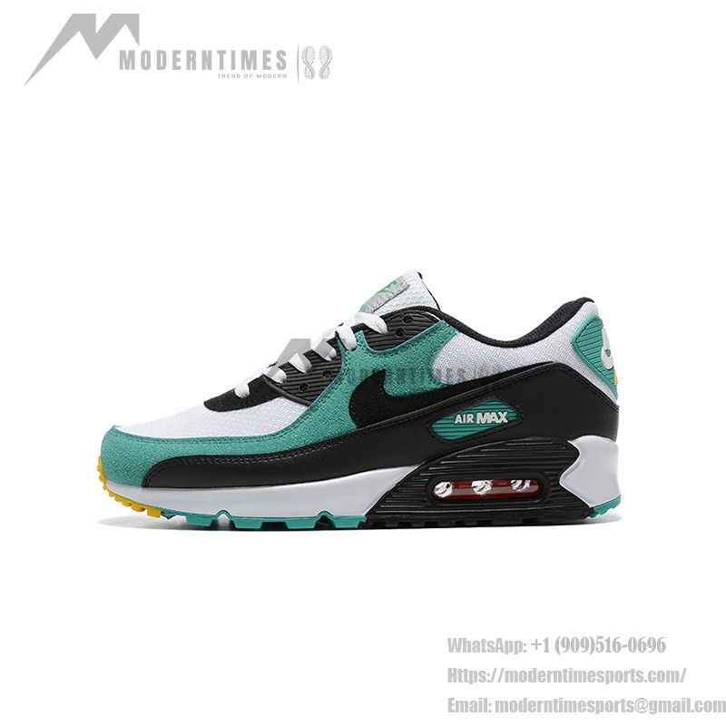 Nike Air Max 90 DM0029-004 - ホワイト&ティールスニーカー ブラックオーバーレイ付き Nike Air Max 90 DM0029-004 ホワイト&ティールスニーカー ブラックオーバーレイ付き