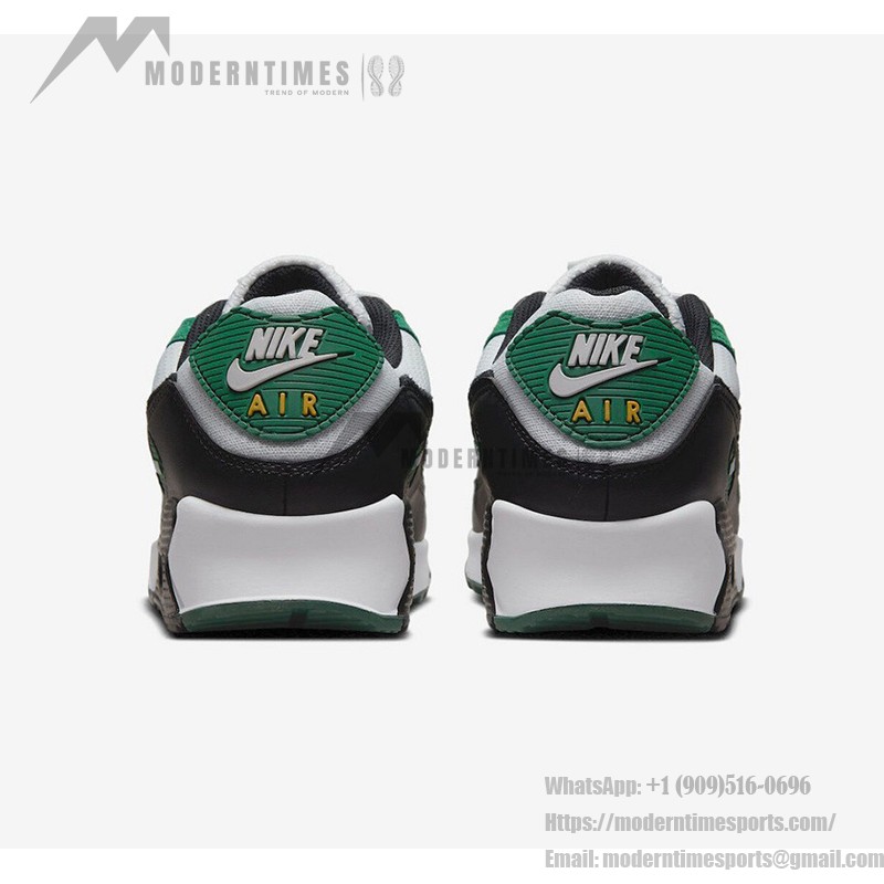 Nike Air Max 90 DM0029-004 - スタイリッシュなグリーン&ブラックスニーカー Nike Air Max 90 DM0029-004 - グリーン&ブラックのスニーカー、ホワイトディテール付き