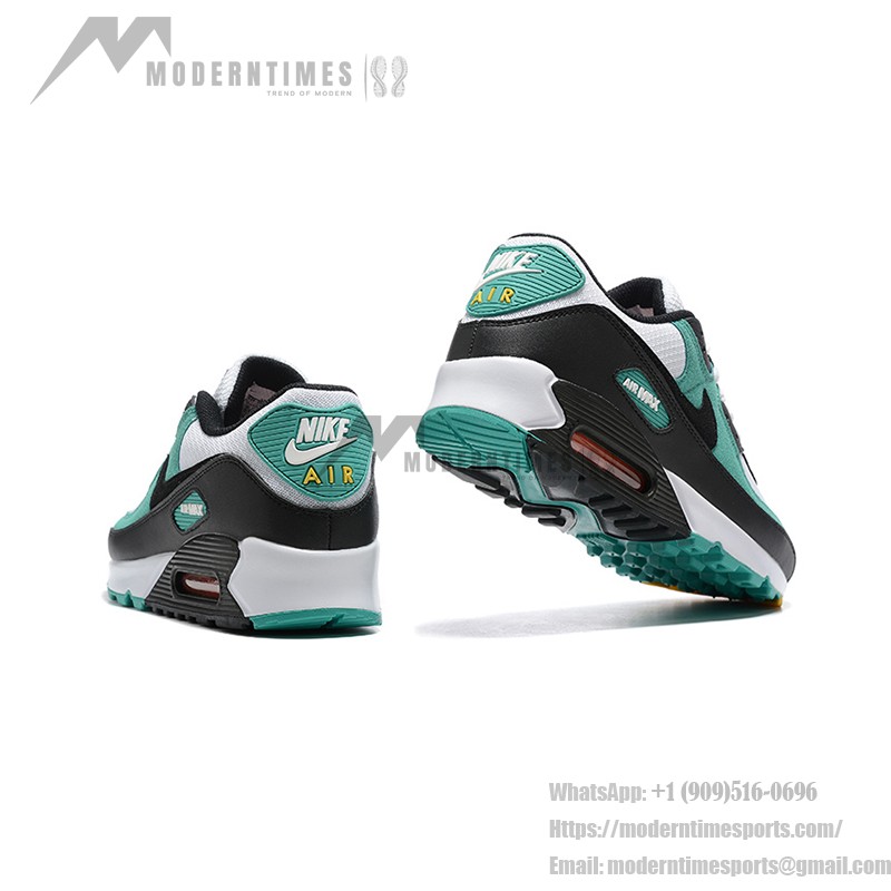 Nike Air Max 90 DM0029-004 - ホワイト&ティールスニーカー ブラックオーバーレイ付き Nike Air Max 90 DM0029-004 ホワイト&ティールスニーカー ブラックオーバーレイ付き