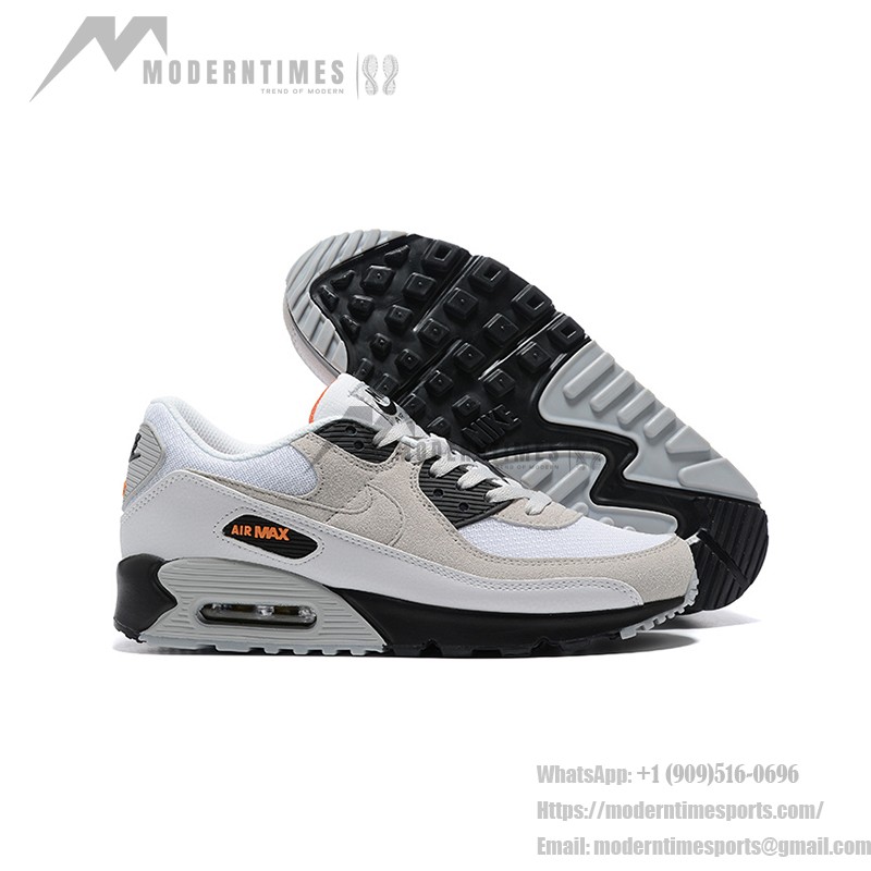 Nike Air Max 90 DM0029-100 - アイコニックな快適さと洗練されたスタイル Nike Air Max 90 DM0029-100 - ホワイトとベージュのスニーカー ブラックディテール付き