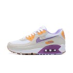 Nike Air Max 90 DM0029-102 - スタイリッシュなベージュスニーカー(パープル&オレンジアクセント付き) Nike Air Max 90 DM0029-102 - パープルとオレンジのアクセントが際立つベージュスニーカー