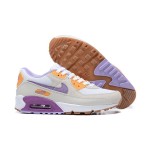 Nike Air Max 90 DM0029-102 - スタイリッシュなベージュスニーカー(パープル&オレンジアクセント付き) Nike Air Max 90 DM0029-102 - パープルとオレンジのアクセントが際立つベージュスニーカー