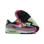 Nike Air Max 90 DM0035-500 - 鮮やかなマルチカラースエードスニーカー Nike Air Max 90 DM0035-500 - マルチカラースエードスニーカー 鮮やかなピンク、グリーン、ネイビーのアクセント付き