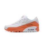 Nike Air Max 90 DM0958-100 - オレンジアクセントのスタイリッシュなホワイトスニーカー Nike Air Max 90 DM0958-100 - ホワイトとオレンジのスニーカー