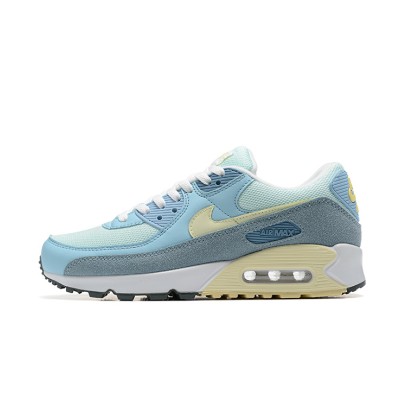 Nike Air Max 90 DM2829-001 - ライトブルー＆イエローのスニーカー、パステルアクセント付き | フレッシュなスタイルと日常の快適さ