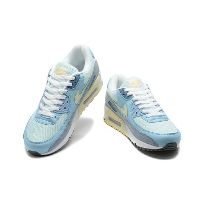Nike Air Max 90 DM2829-001 - ライトブルー＆イエローのスニーカー、パステルアクセント付き | フレッシュなスタイルと日常の快適さ