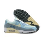 Nike Air Max 90 DM2829-001 - ライトブルーとパステルアクセントのスニーカー Nike Air Max 90 DM2829-001 - ライトブルーのスニーカー、イエローパステルアクセント付き