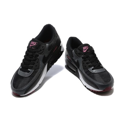 Nike Air Max 90 DQ4071-001 - ブラック＆グレーのスニーカー、ピンクアクセント付き | スタイリッシュな快適さとモダンなデザイン
