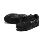 Nike Air Max 90 DX2651-001 - 洗練されたブラックスニーカー Nike Air Max 90 DX2651-001 - ブラックスニーカー、シルバー&イエローアクセント付き