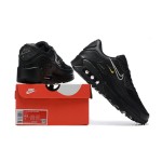 Nike Air Max 90 DX2651-001 - 洗練されたブラックスニーカー Nike Air Max 90 DX2651-001 - ブラックスニーカー、シルバー&イエローアクセント付き