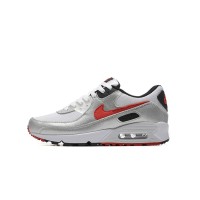 Nike Air Max 90 DX4233-001 - シルバー＆ホワイトスニーカー（レッドスウッシュ付き）| 未来的デザイン＆毎日の快適さ