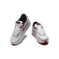 Nike Air Max 90 DX4233-001 - シルバー＆ホワイトスニーカー（レッドスウッシュ付き）| 未来的デザイン＆毎日の快適さ