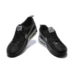 Nike Air Max 90 DX8969-001 - Bold Comfort & Sleek Design Nike Air Max 90 DX8969-001 - Black Sneakers with Grey Swoosh & Metallic Silver Midsole