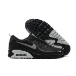 Nike Air Max 90 DX8969-001 - Bold Comfort & Sleek Design Nike Air Max 90 DX8969-001 - Black Sneakers with Grey Swoosh & Metallic Silver Midsole
