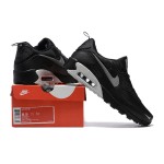 Nike Air Max 90 DX8969-001 - Bold Comfort & Sleek Design Nike Air Max 90 DX8969-001 - Black Sneakers with Grey Swoosh & Metallic Silver Midsole
