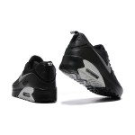 Nike Air Max 90 DX8969-001 - Bold Comfort & Sleek Design Nike Air Max 90 DX8969-001 - Black Sneakers with Grey Swoosh & Metallic Silver Midsole