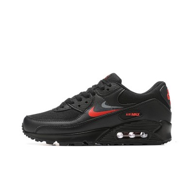 Nike Air Max 90 DX9272-001 - レッドスウッシュが際立つブラックスニーカー | 洗練されたデザインと日常の快適さ
