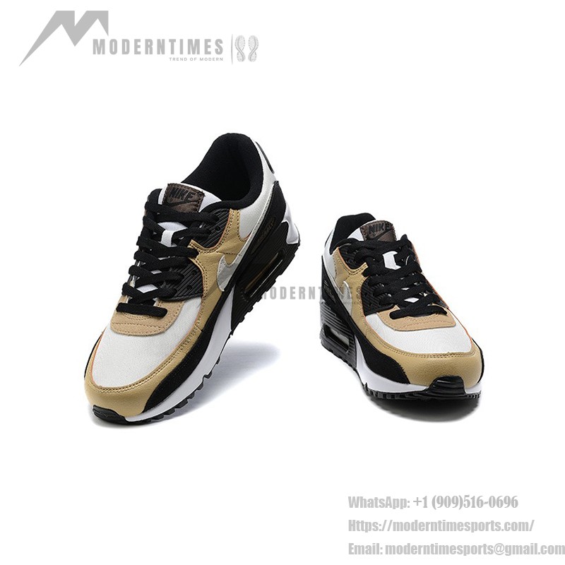 Nike Air Max 90 DZ3522-001 - ベージュ、ブラック、ホワイトスニーカー Nike Air Max 90 DZ3522-001 ベージュ、ブラック、ホワイトの洗練されたスニーカー