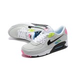 Nike Air Max 90 DZ4398-001 - Bold Grey Sneakers with Vibrant Neon Accents Nike Air Max 90 DZ4398-001 - Grey Sneakers with Neon Pink, Yellow & Blue Accents