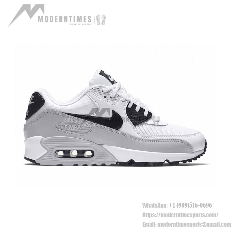 Nike Air Max 90 Essential 616730-111 - レトロな白と黒のスニーカー Nike Air Max 90 Essential 616730-111 - 白と黒のエアクッション付きスニーカー