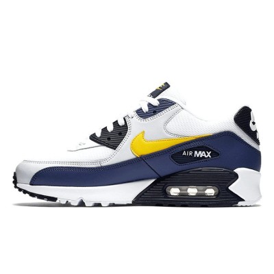 Nike Air Max 90 Essential 'ホワイト/ネイビー/イエロー' AJ1285-101 | スポーティーで大胆なデザインとMax Airクッショニング