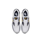 Nike Air Max 90 Essential 'ホワイト/ネイビー/イエロー' AJ1285-101 - スポーティーなデザインとMax Airクッショニング Nike Air Max 90 Essential 'ホワイト/ネイビー/イエロー' AJ1285-101 - ネイビーとイエローアクセントが映えるホワイトスニーカー