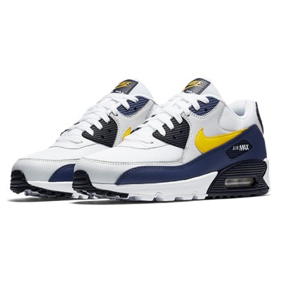 Nike Air Max 90 Essential 'ホワイト/ネイビー/イエロー' AJ1285-101 | スポーティーで大胆なデザインとMax Airクッショニング