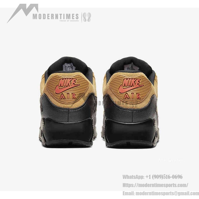 Nike Air Max 90 Essential 'タンスエード/ブラック' AJ1285-700 - レトロスタイルとMax Airクッショニング Nike Air Max 90 Essential 'タンスエード/ブラック' AJ1285-700 - ブラックオーバーレイが特徴のスエードスニーカー