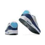 Nike Air Max 90 FD0664-400 - ネイビーハイライトの洗練されたグレースニーカー Nike Air Max 90 FD0664-400 - グレースニーカー、ネイビー&ライトブルーのアクセント付き