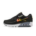 Nike Air Max 90 FJ4229-001 - 大胆なグラデーションスウッシュスニーカー Nike Air Max 90 FJ4229-001 - グラデーションオレンジ&イエロースウッシュ付きブラックスニーカー