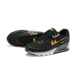 Nike Air Max 90 FJ4229-001 - 大胆なグラデーションスウッシュスニーカー Nike Air Max 90 FJ4229-001 - グラデーションオレンジ&イエロースウッシュ付きブラックスニーカー